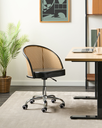 Whole Home - Office chair BALTIMORE Eco-leather Black