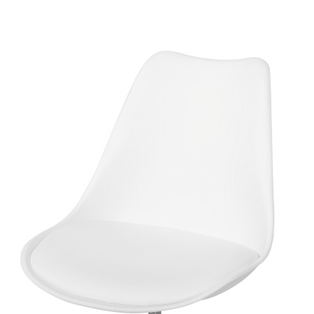 Scaun de birou DAKOTA Piele ecologică Alb [6]