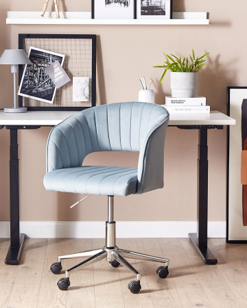 Scaun de birou - KATONAH office chair Velvet Light blue