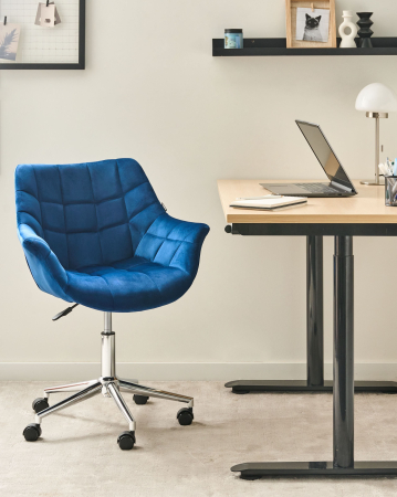 Scaun de birou LABELLE Catifea Bleumarin [0]