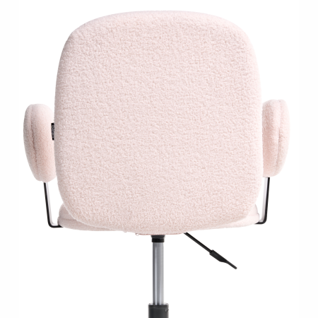 Scaun de birou MORAGA Boucle Roz pastel [7]