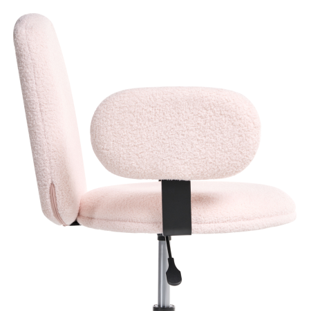 Scaun de birou MORAGA Boucle Roz pastel [6]