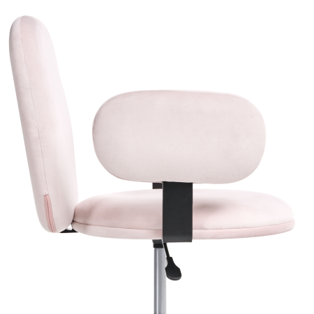 Scaun de birou MORAGA Catifea Roz pastel [5]