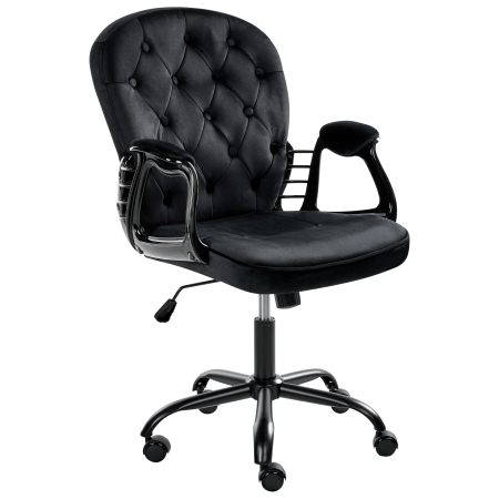 Office chair PRINCESS Velvet Black [1]