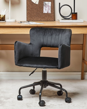 Scaun de birou - Office chair SANILAC Velvet Black