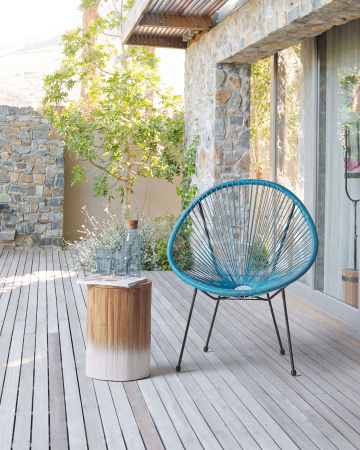 Fotoliu tip tub - Garden chair ACAPULCO II Synthetic rattan Blue