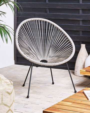 Fotoliu tip tub - Garden chair ACAPULCO II Synthetic rattan Light grey