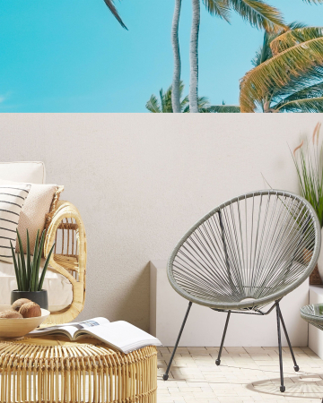 Fotoliu tip tub - ACAPULCO II Garden Chair Synthetic Rattan Dark Grey