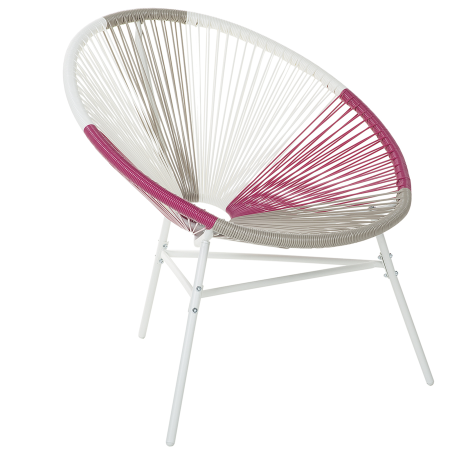 ACAPULCO Garden Chair Synthetic Rattan Fuchsia Pink [1]