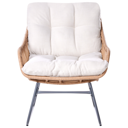 MESTRE garden chair with stool Synthetic rattan Light beige [4]