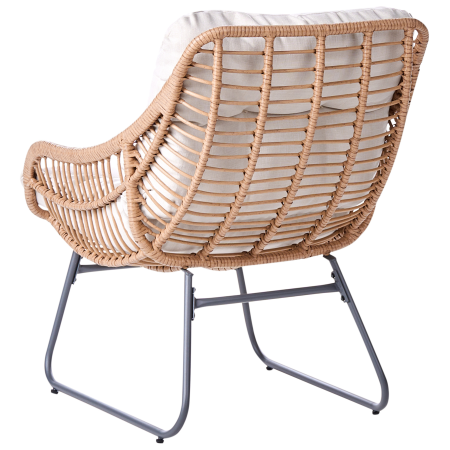 MESTRE garden chair with stool Synthetic rattan Light beige [5]