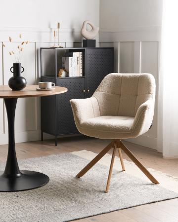 Dining chair HAYDEN Boucle Light Beige [0]