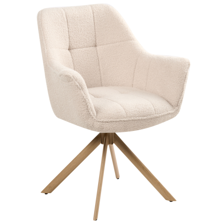 Dining chair HAYDEN Boucle Light Beige [3]