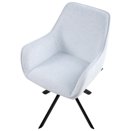 Dining Chair Swivel MORNAS Synthetic Linen Light Blue [5]