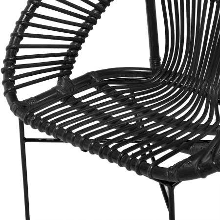 Dining Chair SARITA Rattan Black [7]