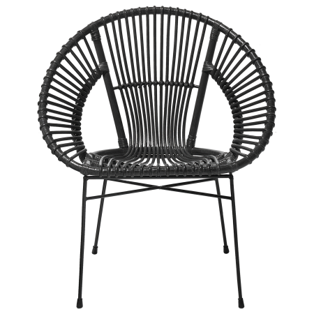 Dining Chair SARITA Rattan Black [3]