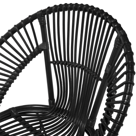 Dining Chair SARITA Rattan Black [6]