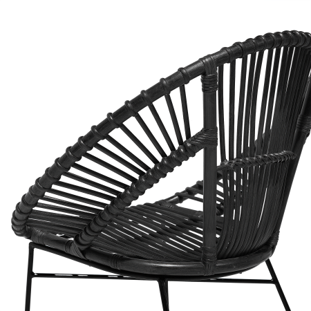 Dining Chair SARITA Rattan Black [8]