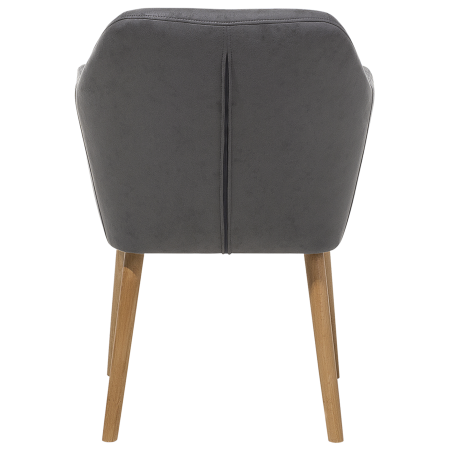 Scaun dining YORKVILLE Piele ecologică Gri [4]