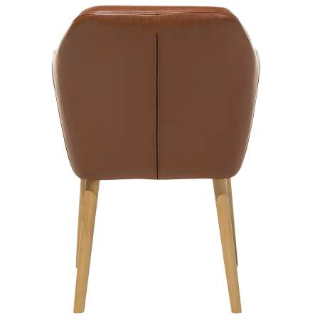 Scaun dining YORKVILLE Piele ecologică Maro auriu [4]