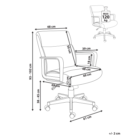 Scaun ergonomic BYRON  Gri [2]