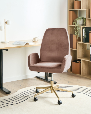 Scaun de birou - Ergonomic chair CLARE Brown Velvet