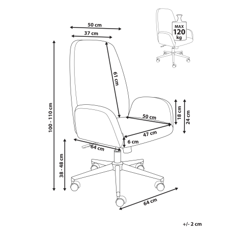 Scaun ergonomic CLARE Catifea Maro [2]