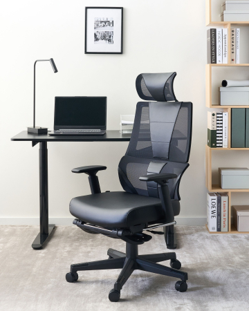 Whole Home - Ergonomic chair CREATOR Faux leather Black