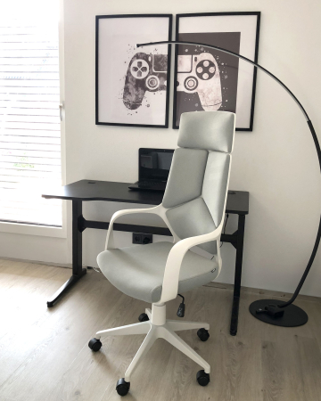 Scaun de birou - Scaun ergonomic DELIGHT Gri deschis