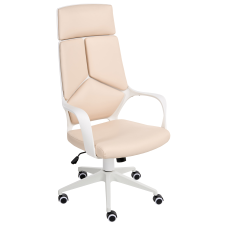 Scaun ergonomic DELIGHT Piele ecologică Bej deschis [3]