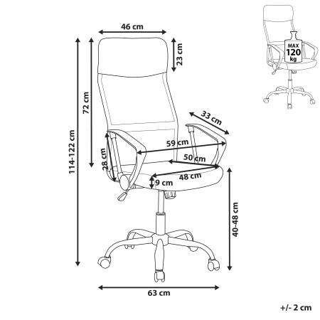 Ergonomic chair DESIGN White [2]