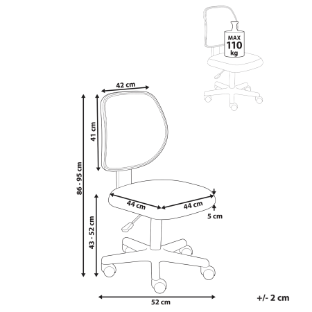 Ergonomic chair JOYFUL Pastel pink [2]