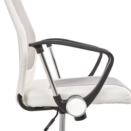 Ergonomic PIONEER Stool Eco Leather White [5]