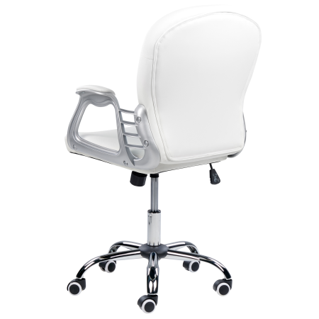 Scaun ergonomic PRINCESS Piele ecologică Alb [5]