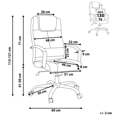 Executive chair WINNER Eco-leather Brown [2]