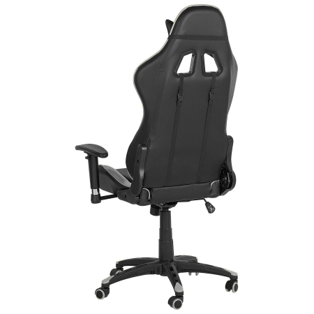 Scaun gaming KNIGHT Piele ecologică Argintiu [5]