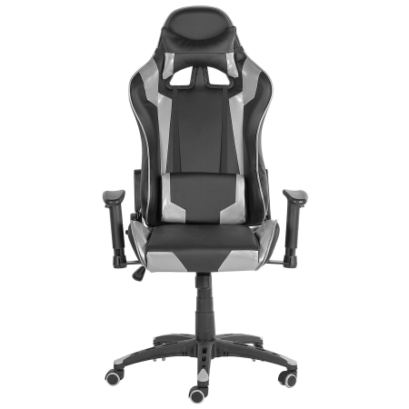 Scaun gaming KNIGHT Piele ecologică Argintiu [3]