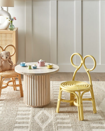 Scaun pentru copii - Children's chair MIRTIA Rattan Yellow