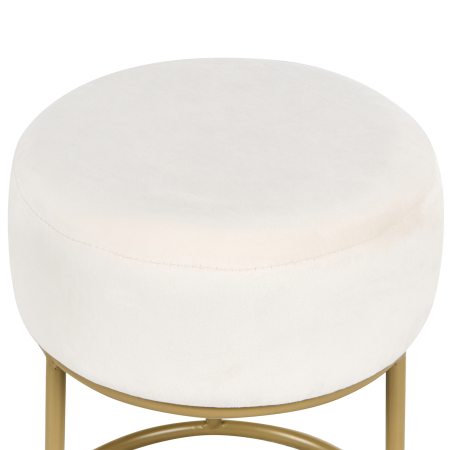 Stool DELCO Velvet Off-White [3]