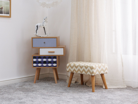 Scaun taburet - TAKOMA Stool Cotton Beige