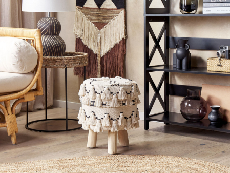 Scaun taburet - Stool THONDI Stool Cotton Beige