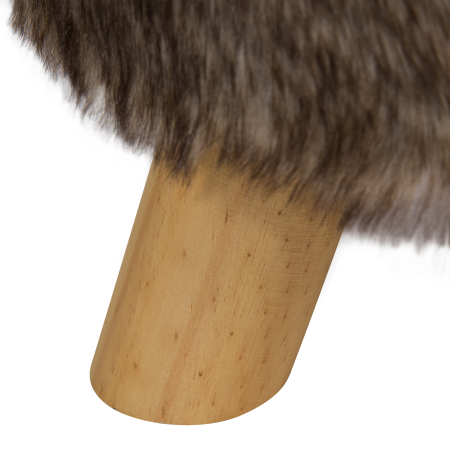 TOPEKA stool chair Faux fur Brown [6]