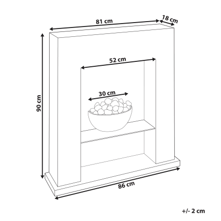 Electric fireplace with heating function DJURAB Black [2]
