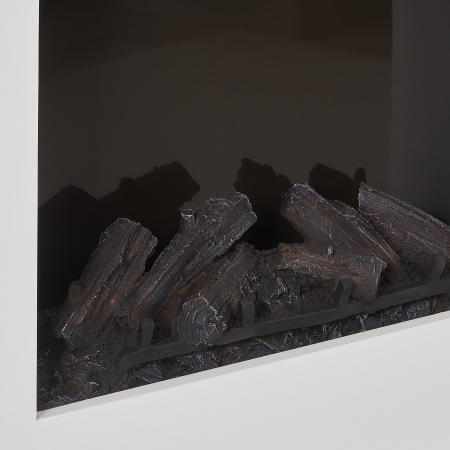 Electric fireplace with heating function KAROO With remote control White [7]