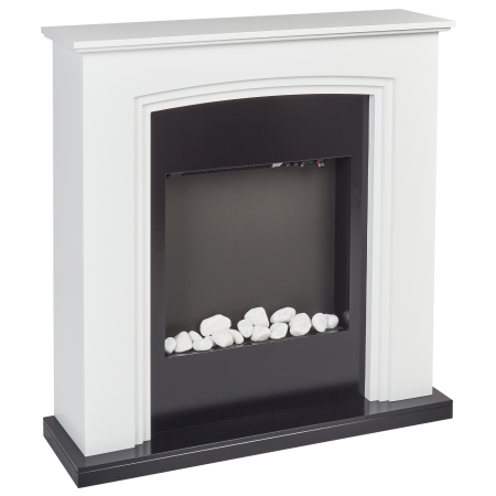Electric fireplace with heating function NYIRI White [3]