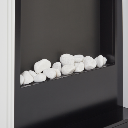 Electric fireplace with heating function NYIRI White [6]