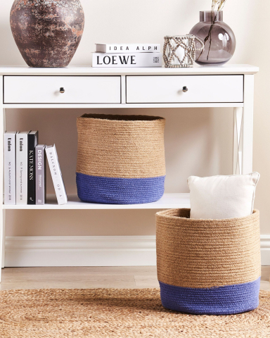 Dulap mic de baie - Set of 2 BULANIK baskets Jute Purple