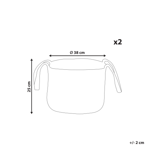 Set de 2 coșuri KORNAK Iută Natural [2]