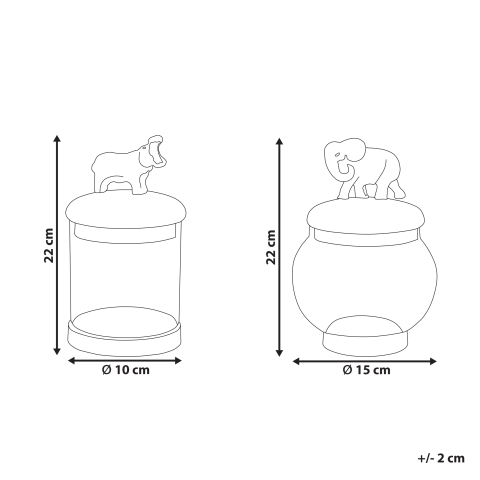 Set de 2 cutii pentru bijuterii LAKI Sticlă Auriu [2]