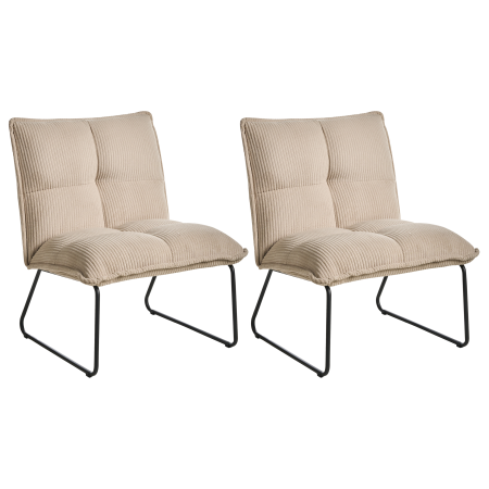 Set de 2 fotolii BJASTA Velur Bej [3]